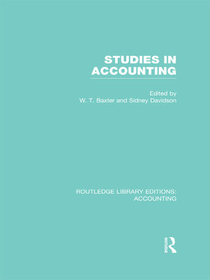 cover image of Studies in Accounting